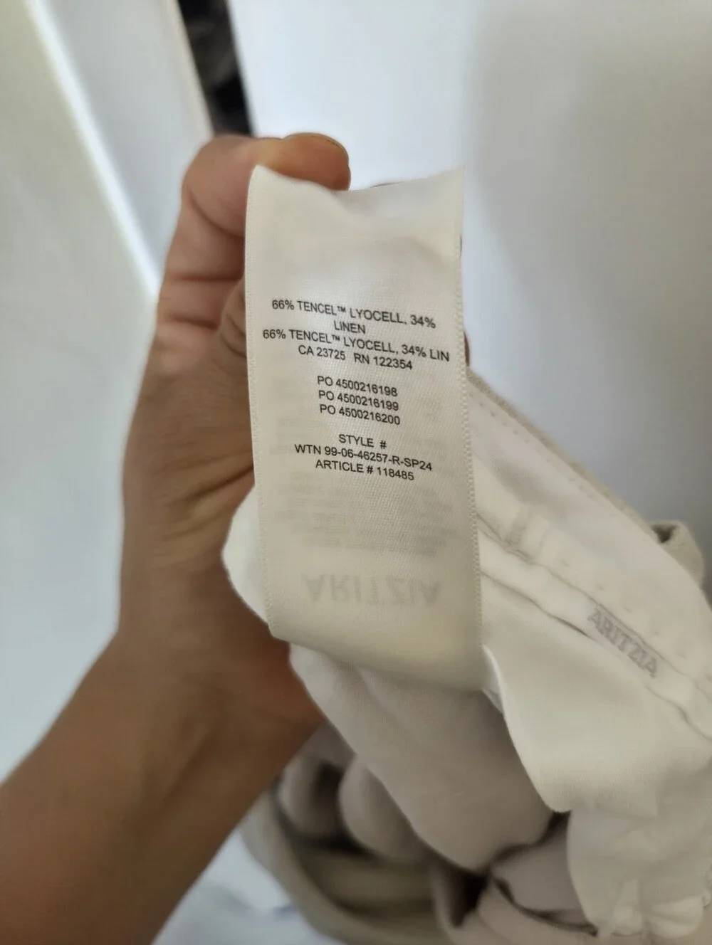Aritzia THE EFFORTLESS PANT WIDE LEG CROPPED LINEN  BLEND PANTS